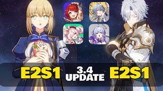 3.4 NEW UPDATE - E2S1 Saber And E2S1 Phainon Showcase (E0S1 Supports) | LATEST NEW APOC