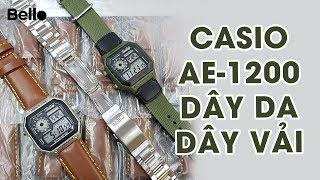 Trọn bộ dòng Casio AE-1200 cực HOT với dây da, dây vải, dây kim loại đi kèm