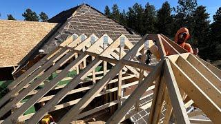 Mountain roof framing in Colorado