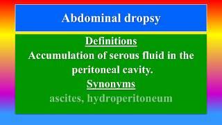 Abdominal dropsy