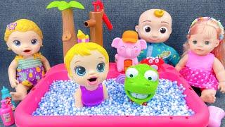 Now Showing! Satisfying with Unboxing PinkSwimming Pool Toys, Cute Alive Doll ASMRReview Toys