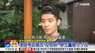 律師考試擬改"及格制" 學生轟朝令夕改│中視新聞20170516