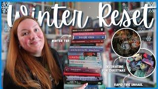 Let's decorate for Christmas, do a little unhaul and share my Winter TBR  Winter Reset