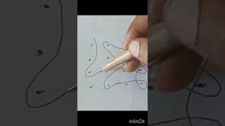 4 dot rangoli/sikku kolam/simple rangoli #shorts #trending #HEMAS NEW RANGOLI