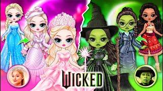 Get Ready with Elsa, Moana featuring Glinda and Elphaba from WICKED | Best DIY Fashion Paper Dolls