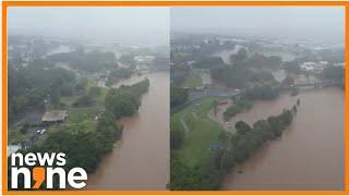 Drone View of Flooding In Australia's Lismore As Ex-Cyclone Alfred brings Heavy Rain | News9