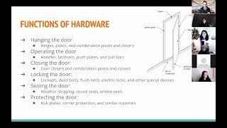 AIA San Mateo County - ARE 5.0 Study Session - Door Hardware