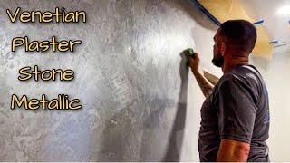 Venetian Plaster Metallic Accent Wall