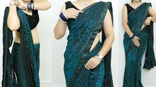 Beautiful saree draping tricks step by step | party wear saree draping style | tip for perfect saree