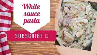 white sauce pasta by Rabia Ansari | white sauce pasta |  restaurant style pasta