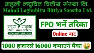 Mahuli laghubitta bittiya sanstha || IPO kasari bharne || FPO bharne tarika || fpo kasari bharne