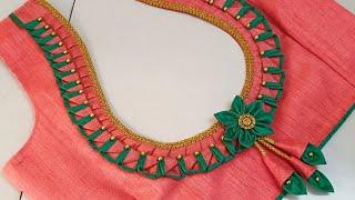 Very popular blouse back neck design || cutting and stitching back neck blouse design || blouse