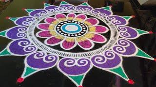 Attractive rangoli design, freehand rangoli, easy rangoli design,#dhinasarikolam