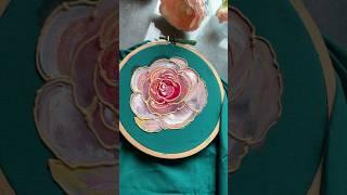 Rose  flower  #wetonwet #fabricpainting #kaviartstudio #easypainting #shorts #trending