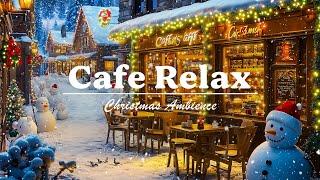 Smooth Jazz Instrumental Music at a Winter Porch Café ~ Relaxing Coffee Shop Ambience for Work, Rest