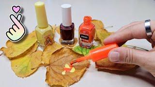 I Painted Autumn Leaves With Nail Polish! Great Idea 