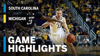 Highlights: South Carolina at Michigan | Big Ten Basketball
