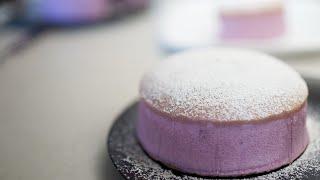 Ube Japanese Cheesecake Recipe | Make bouncy jiggly Ube Japanese Cotton Cheesecake (ASMR baking) 