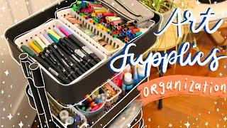 organizing all of my ART SUPPLIES // art cart tour!!