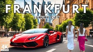 Frankfurt 4k Walking Tour | Famous Landmarks & Luxury Super Cars in Germany | HDR 60fps