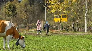 Life in a Mountain Village! Cooking Mushrooms for Winter and a Special Day at Church