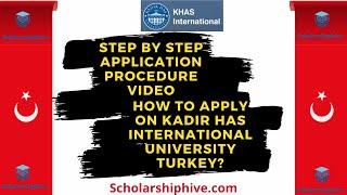 How To Apply On Kadir Has International University Turkey?