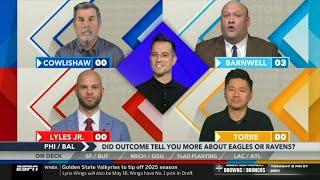 Around The Horn reaction to Eagles win over Ravens, Bills clinch AFC East with win over 49ers