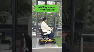 Fully automatic folding mobility scooter that can easily navigate obstacles. #mobilityscooter