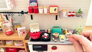 Re-ment mini kitchen set  Miniature cooking  ASMR 