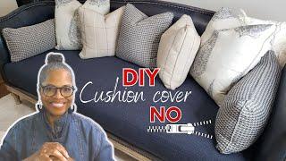 DIY A Sofa Cushion Cover Without A Zipper! A PROFESSIONAL LOOK YOU WILL ️!  Wesley Hall Camden Sofa