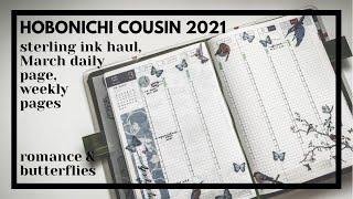 Hobonichi Cousin Weekly Pages & March Daily Pages featuring Sterling Ink Haul | Romantic Pages