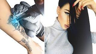 ТАТУ ПРОСТОЙ ИГОЛКОЙ И ТУШЬЮ НА ПАРЕ | УДАЛЕНИЕ ТАТУ || LASER TATTOO REMOVAL PROCESS