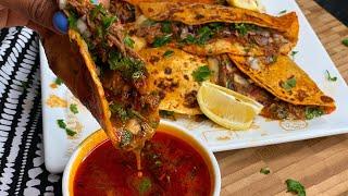 BIRRIA QUESA TACOS STEP BY STEP || BEEF TACO RECIPE || TERRI-ANN’S KITCHEN