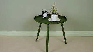 Small Round Three Leg Design Metal Outdoor Side Table