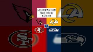 Last Time NFC West Made It To The Playoffs #nfl #nfcwest #sports