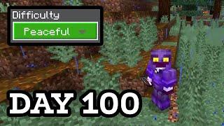 I spent 100 days in Minecraft Peaceful Mode