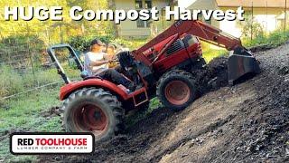 Harvesting TONS of Compost From Our Chicken Compost System.