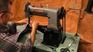 Industrial cylinder arm walking foot sewing machine for sale, demo pre servo motor