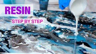 Abstract Ocean Resin Art Tutorial (Step By Step)