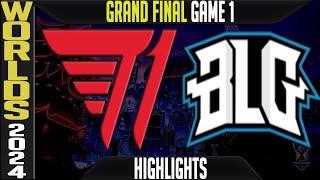 T1 vs BLG Highlights Game 1 | Worlds 2024 GRAND FINAL | T1 vs Bilibili Gaming G1