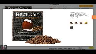 ReptiChip Compressed Coconut Chip Substrate for Reptiles 72 Quart Coco Chips Brick Bedding