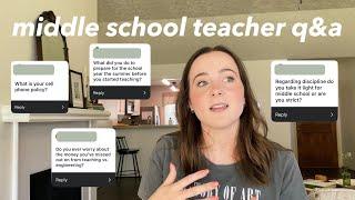 honest advice for middle school and first year teachers! *Q&A*