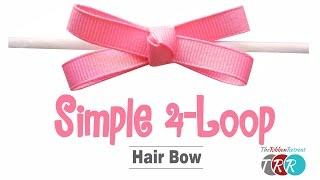 How to Make a Simple 4-Loop Hair Bow - TheRibbonRetreat.com