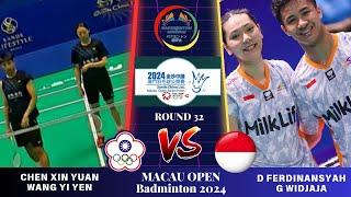 CHEN X Y/WANG Y Z (TPE) vs D FERDINANSYAH/G WIDJAJA (INA)[XD]R 32 | MACAU Open Badminton 2024