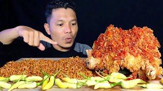 TERNIKMAT!! MUKBANG MIE GAGA AYAM UTUH CRISPY TERPEDAS SEJAGAT RAYA