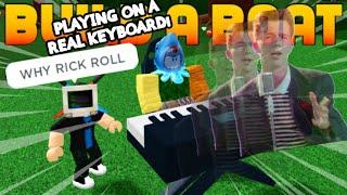 Using A REAL PIANO to Play ANY SONG in BUILD A BOAT | ROBLOX Build A Boat