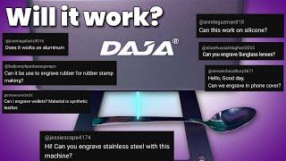 #284 DAJA DJ6 laser Engraver - Answering Your Questions / Testing and Review - Will it Work?