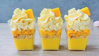 Mango Dessert Cups. No bake dessert that will melt in your mouth. Easy and Yummy.