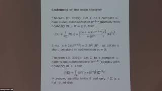 Minimal Surfaces and the Isoperimetric Inequality - Simon Brendle