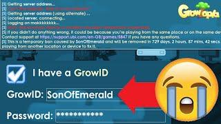 My SonOfEmerald's Account Got SUSPENDED !!! Not CLICKBAIT !!! Growtopia